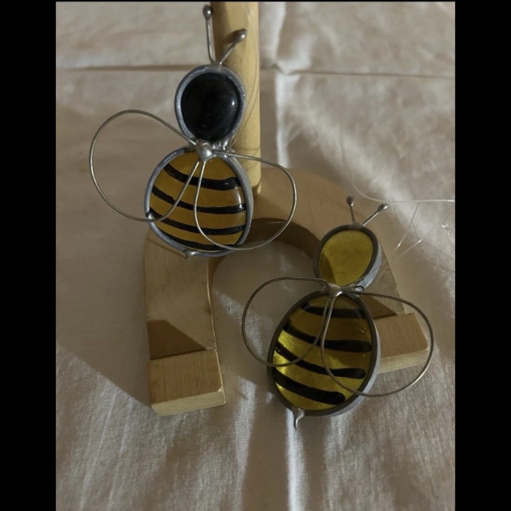 Stained Glass Insect and Nature Ornaments, set of 8 - Picture 5 of 7